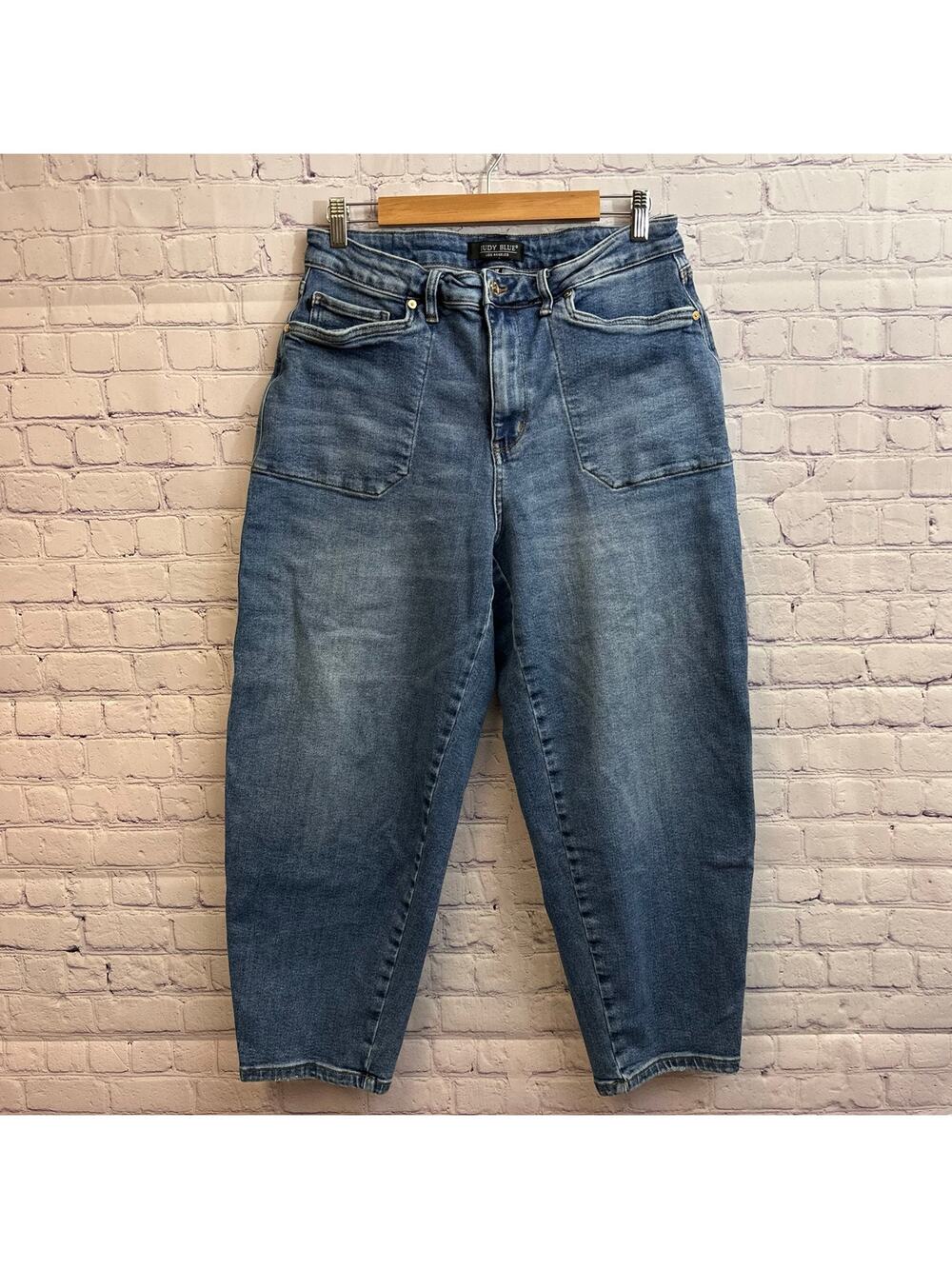 Judy Blue High Waisted Barrel Stitch Thru Pocket Blue Jeans Women's 16W